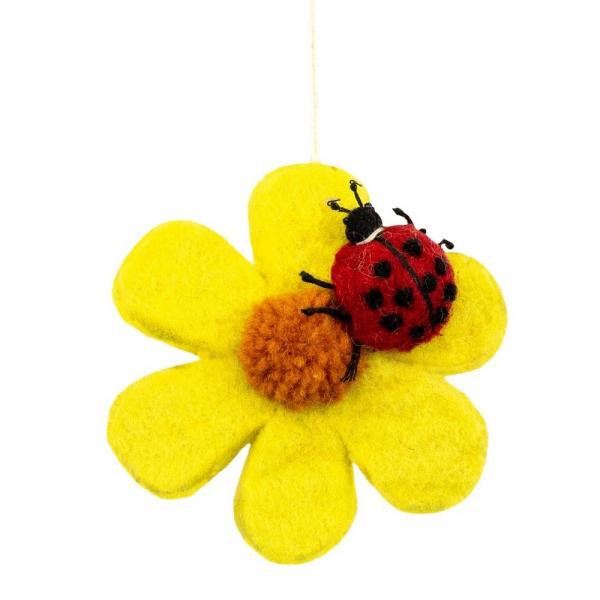 Ladybug Bloom Ornament